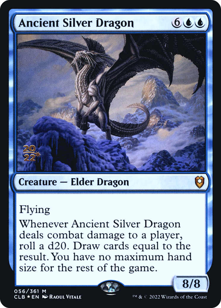 Ancient Silver Dragon [Commander Legends: Battle for Baldur's Gate Prerelease Promos] | Silver Goblin