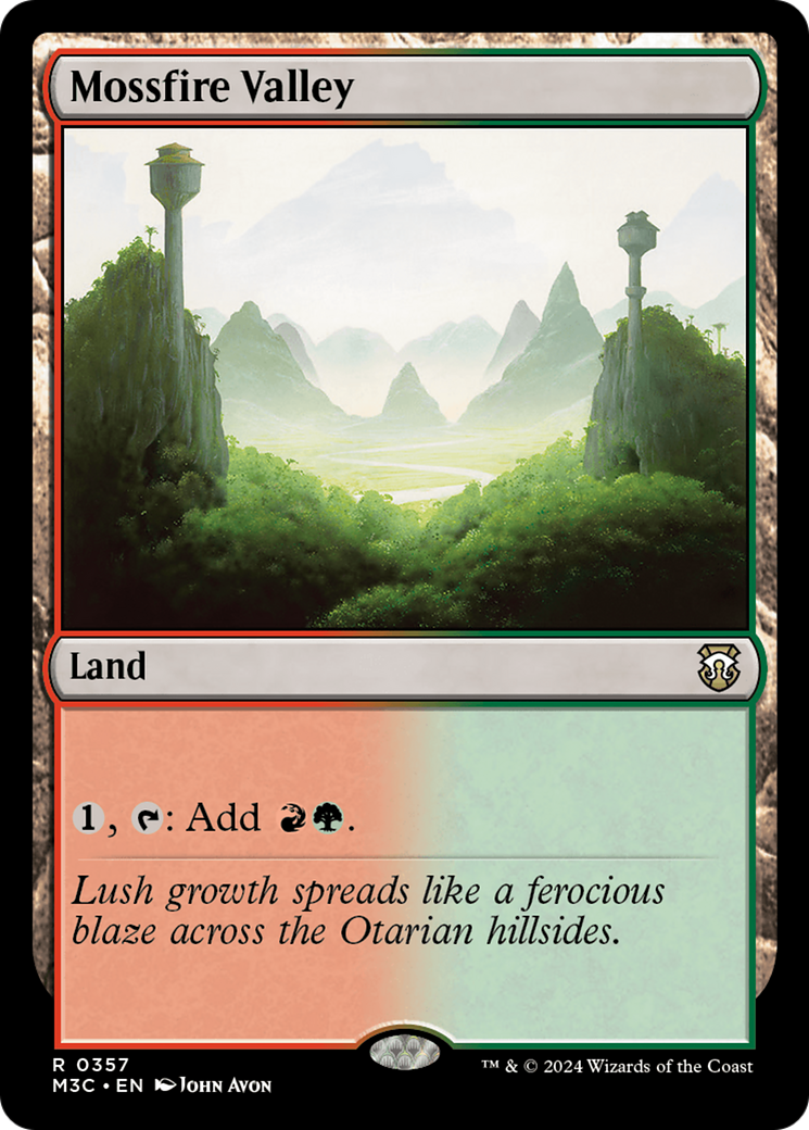 Mossfire Valley (Ripple Foil) [Modern Horizons 3 Commander] | Silver Goblin