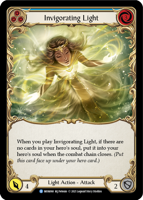 Invigorating Light (Blue) [MON068] (Monarch)  1st Edition Normal | Silver Goblin