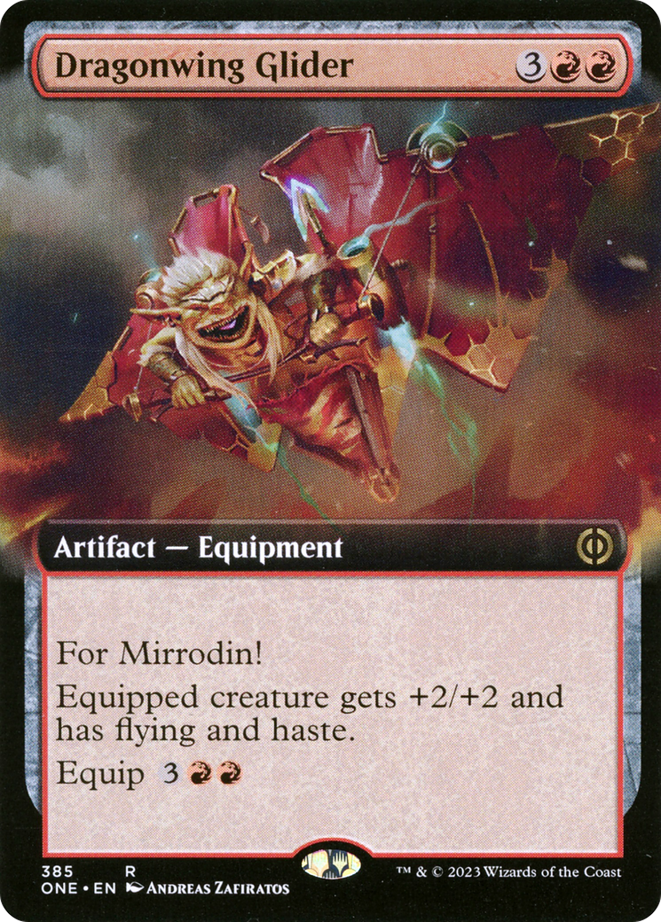 Dragonwing Glider (Extended Art) [Phyrexia: All Will Be One] Foil