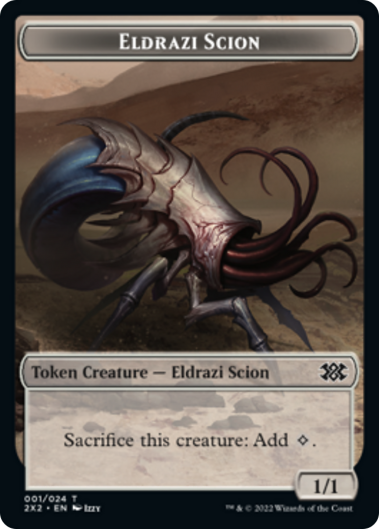 Cat Dragon // Eldrazi Scion Double-Sided Token [Double Masters 2022 Tokens] | Silver Goblin