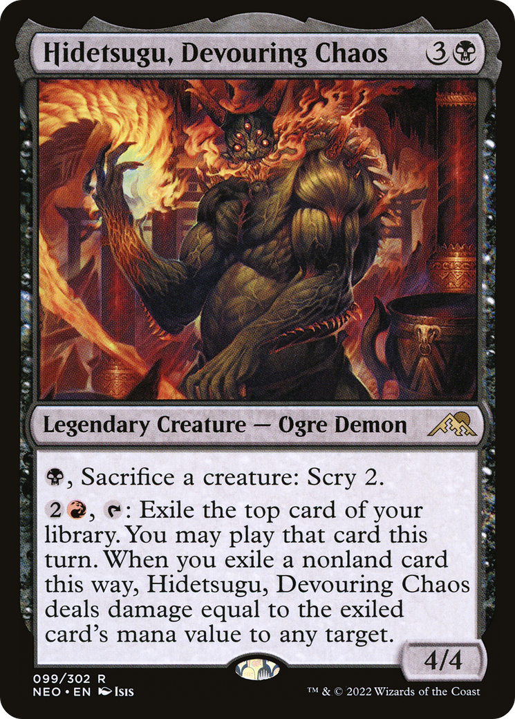Hidetsugu, Devouring Chaos [Kamigawa: Neon Dynasty] Foil