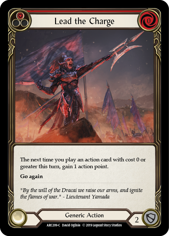 Lead the Charge (Red) [ARC209-C] (Arcane Rising)  1st Edition Rainbow Foil | Silver Goblin