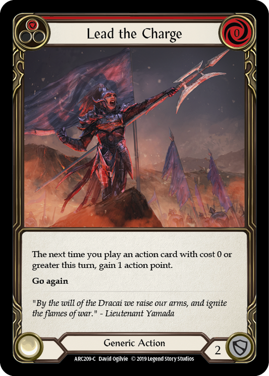 Lead the Charge (Red) 1st Edition Rainbow Foil (ARC209) - Arcane Rising