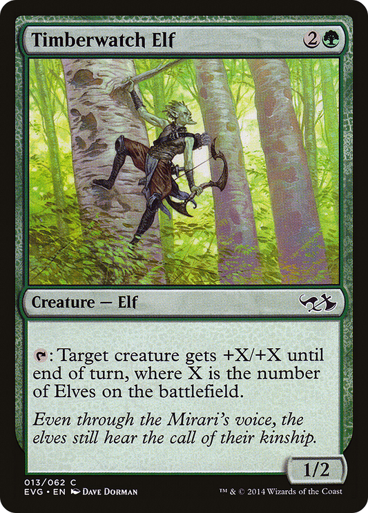 Timberwatch Elf (Elves vs. Goblins) [Duel Decks Anthology] Foil