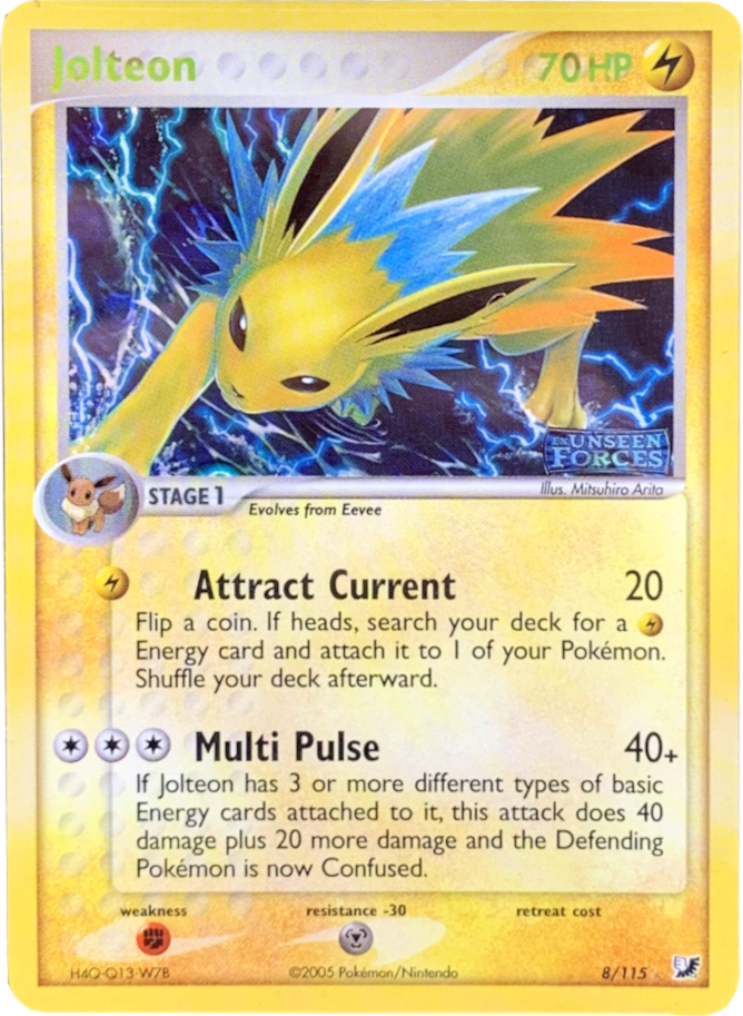 Jolteon (8/115) (Stamped) [EX: Unseen Forces] | Silver Goblin