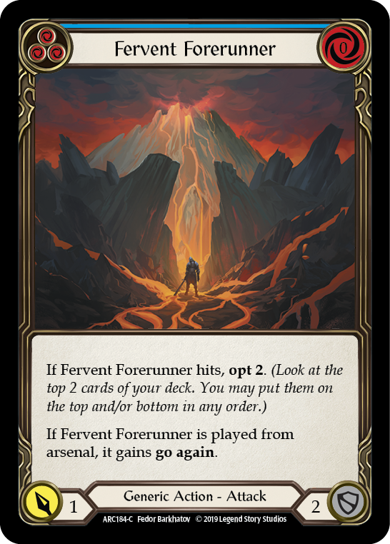 Fervent Forerunner (Blue) [ARC184-C] (Arcane Rising)  1st Edition Normal | Silver Goblin