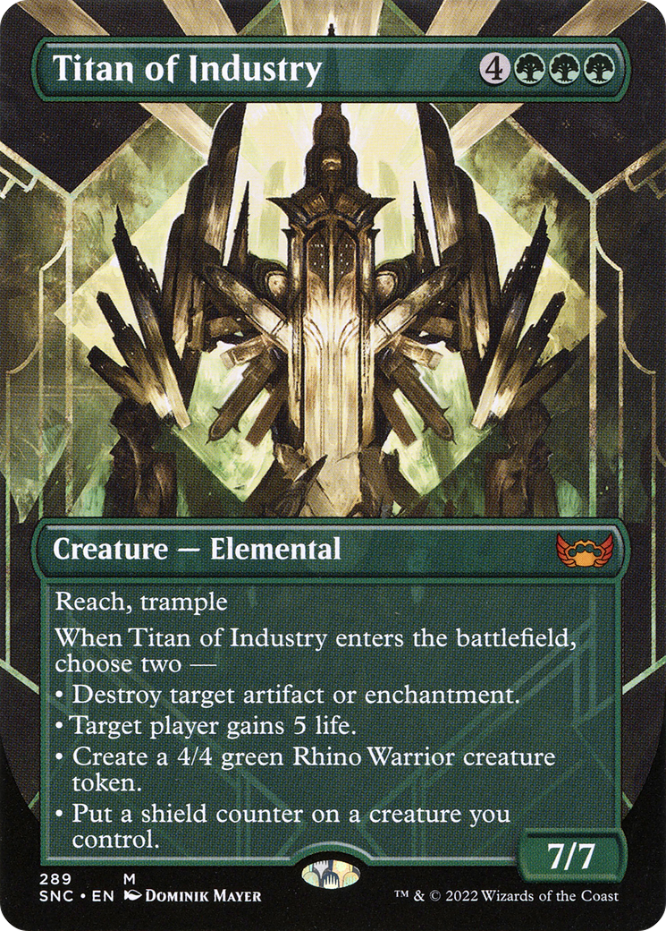 Titan of Industry (Borderless Alternate Art) [Streets of New Capenna] Foil