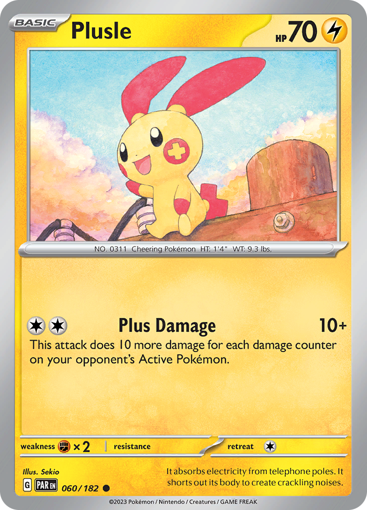 Plusle (060/182) [Scarlet & Violet: Paradox Rift] | Silver Goblin