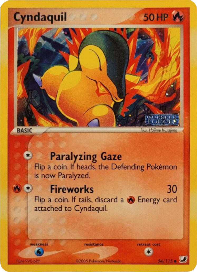 Cyndaquil (54/115) (Stamped) [EX: Unseen Forces] | Silver Goblin