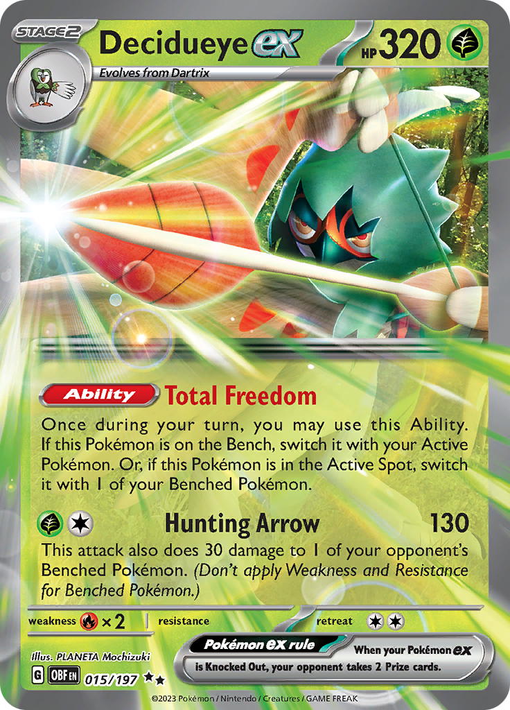 Decidueye ex (015/197) [Scarlet & Violet: Obsidian Flames] | Silver Goblin