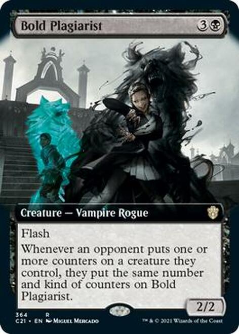 Bold Plagiarist (Extended Art) [Commander 2021] | Silver Goblin