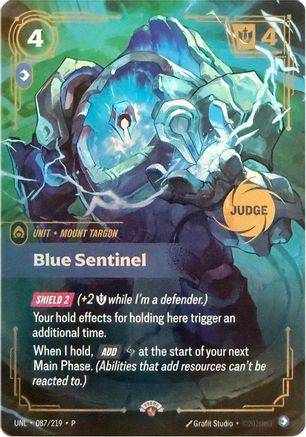 Blue Sentinel (Judge Promo) (087) Foil - Riftbound Promotional Cards