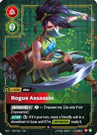 Akali – Rogue Assassin (139) Foil - Vendetta