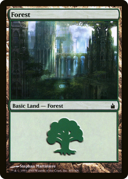 Forest (303) [Ravnica: City of Guilds] Foil