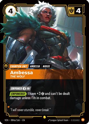 Ambessa – The Wolf (Alternate Art) (084a) Foil - Vendetta