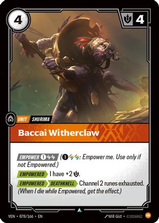 Baccai Witherclaw (078) Foil - Vendetta