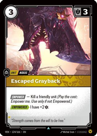 Escaped Grayback (124) Foil - Vendetta