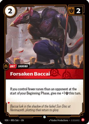 Forsaken Baccai (005) Foil - Vendetta