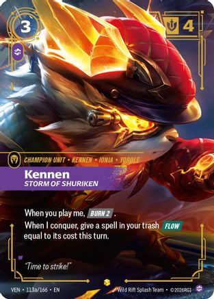 Kennen – Storm of Shuriken (Alternate Art) (113a) Foil - Vendetta