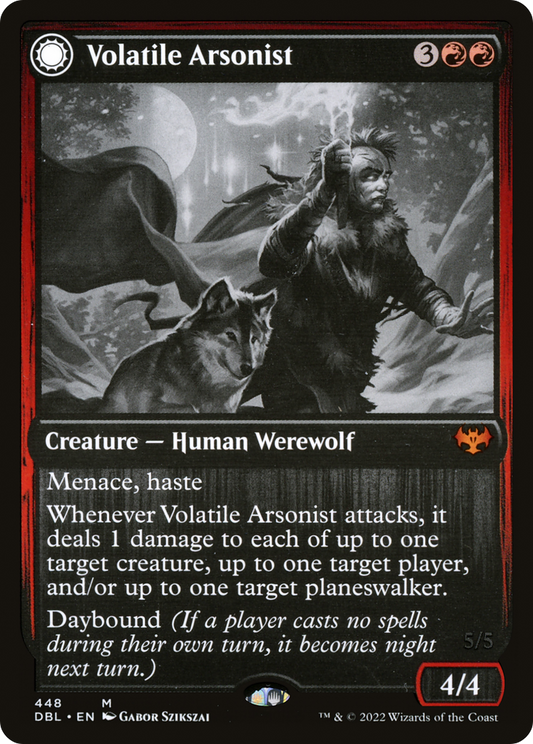 Volatile Arsonist // Dire-Strain Anarchist [Innistrad: Double Feature] Foil
