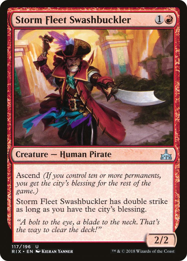 Storm Fleet Swashbuckler [Rivals of Ixalan] | Silver Goblin