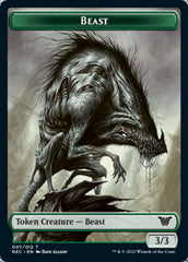 Beast // Treasure Double-Sided Token [Kamigawa: Neon Dynasty Commander Tokens] | Silver Goblin