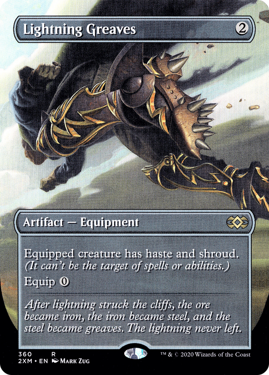 Lightning Greaves (Toppers) [Double Masters] Foil