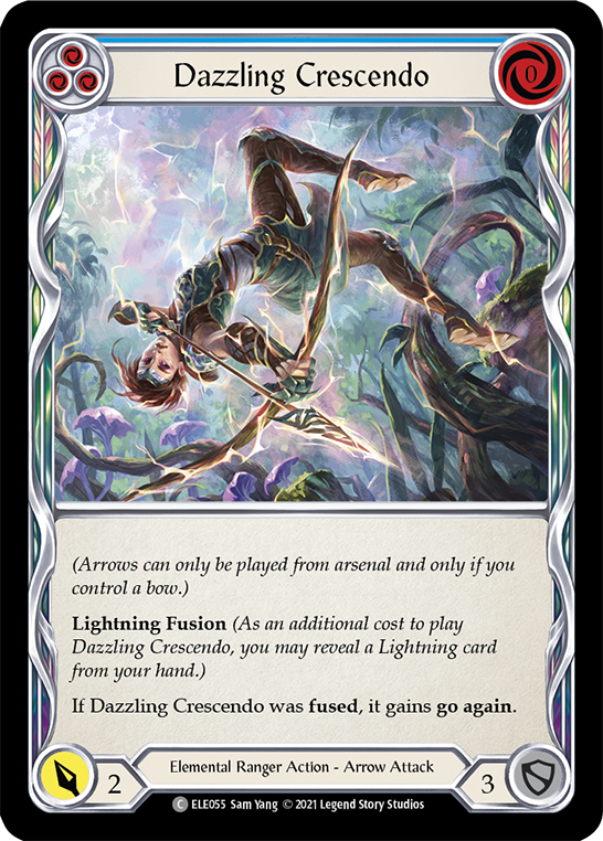 Dazzling Crescendo (Blue) [ELE055] (Tales of Aria)  1st Edition Rainbow Foil | Silver Goblin