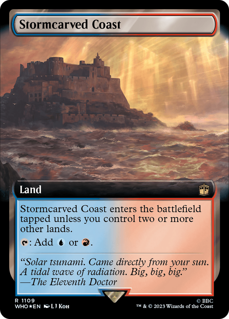 Stormcarved Coast (Extended Art) (Surge Foil) [Doctor Who] | Silver Goblin