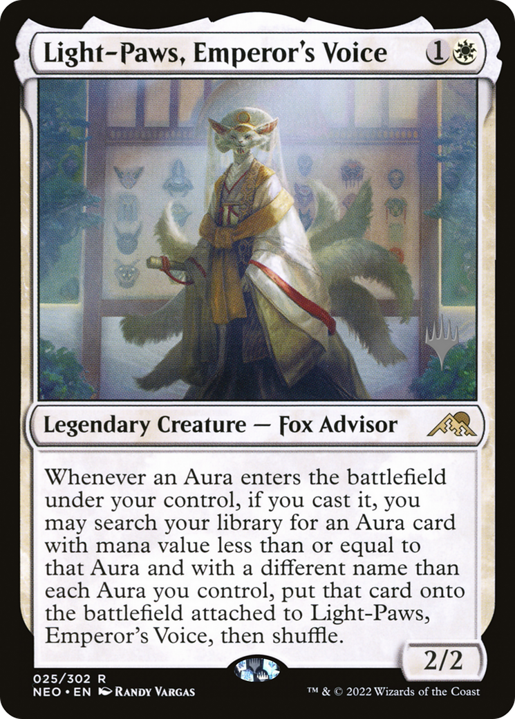 Light-Paws, Emperor's Voice (Promo Pack) [Kamigawa: Neon Dynasty Promos] Foil