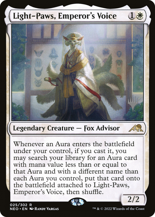 Light-Paws, Emperor's Voice (Promo Pack) [Kamigawa: Neon Dynasty Promos] Foil