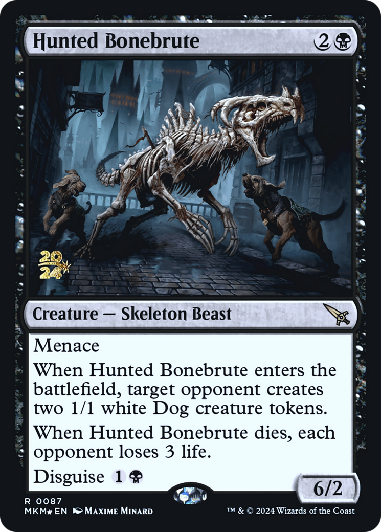 Hunted Bonebrute [Murders at Karlov Manor Prerelease Promos] | Silver Goblin