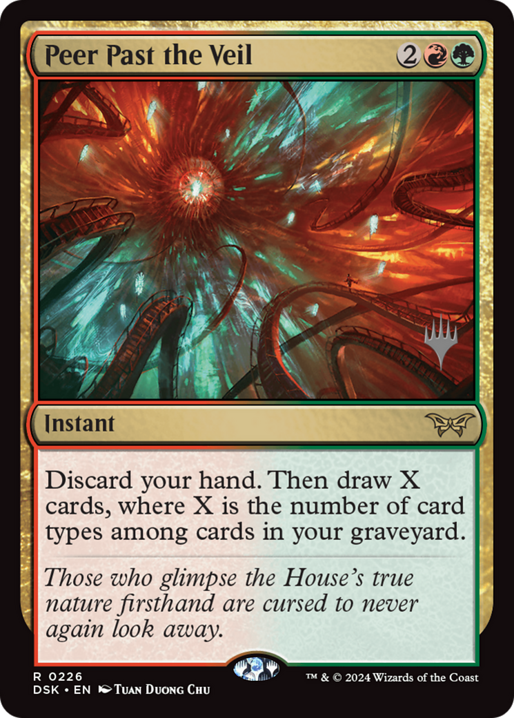 Peer Past the Veil [Duskmourn: House of Horror Promos] Foil