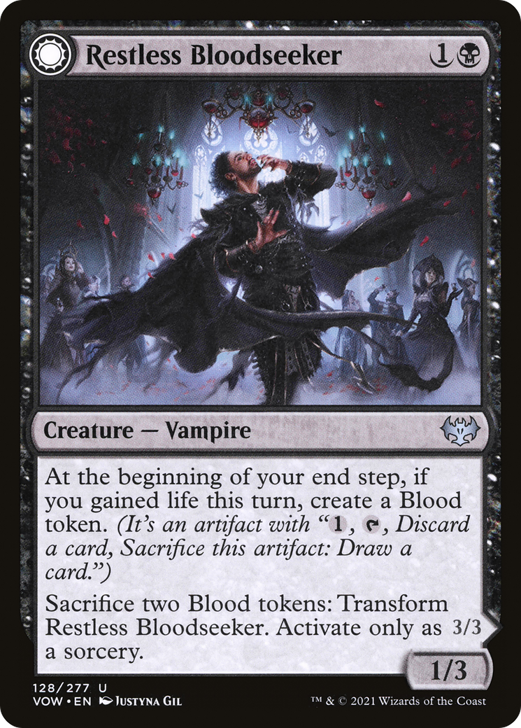 Restless Bloodseeker // Bloodsoaked Reveler [Innistrad: Crimson Vow] Foil