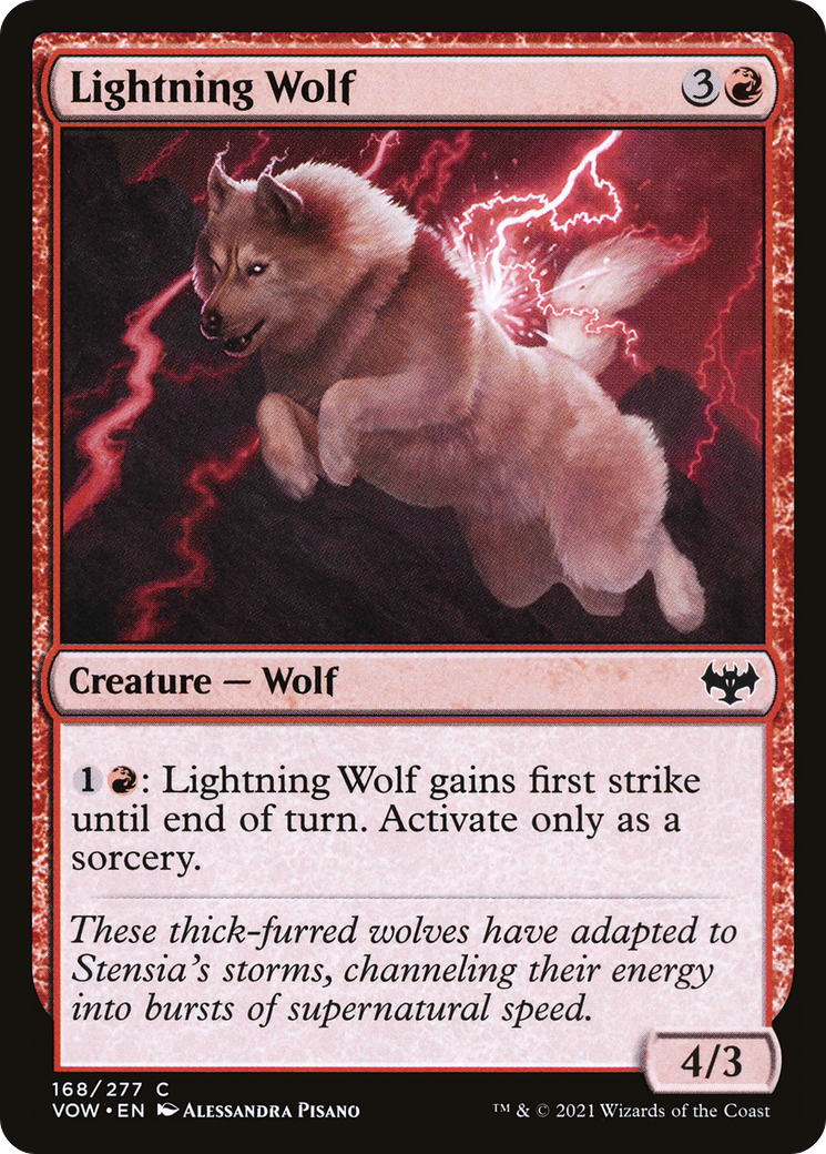 Lightning Wolf [Innistrad: Crimson Vow] | Silver Goblin