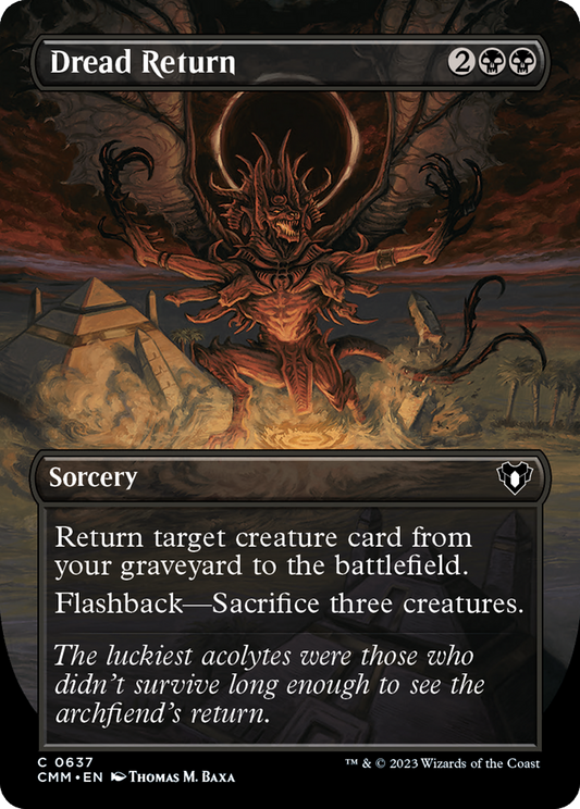 Dread Return (Borderless Alternate Art) [Commander Masters] Foil
