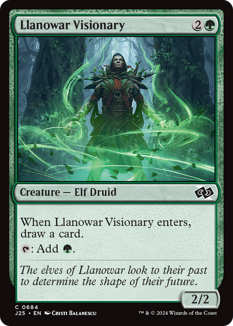 Llanowar Visionary [Foundations Jumpstart] | Silver Goblin