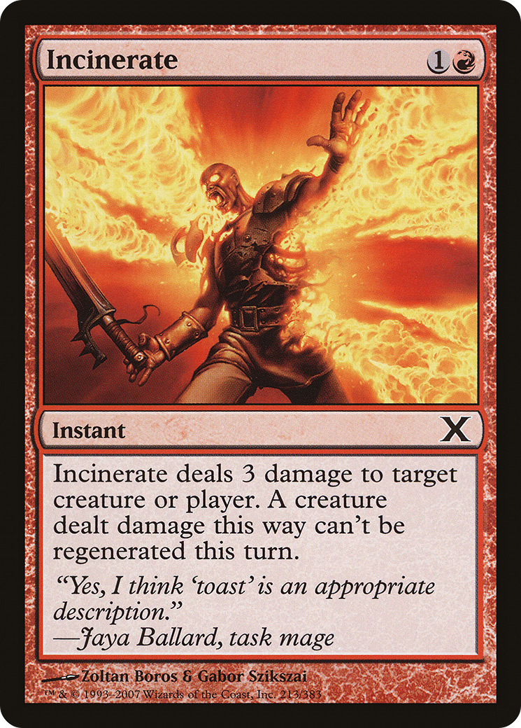 Incinerate (213) Foil - Tenth Edition