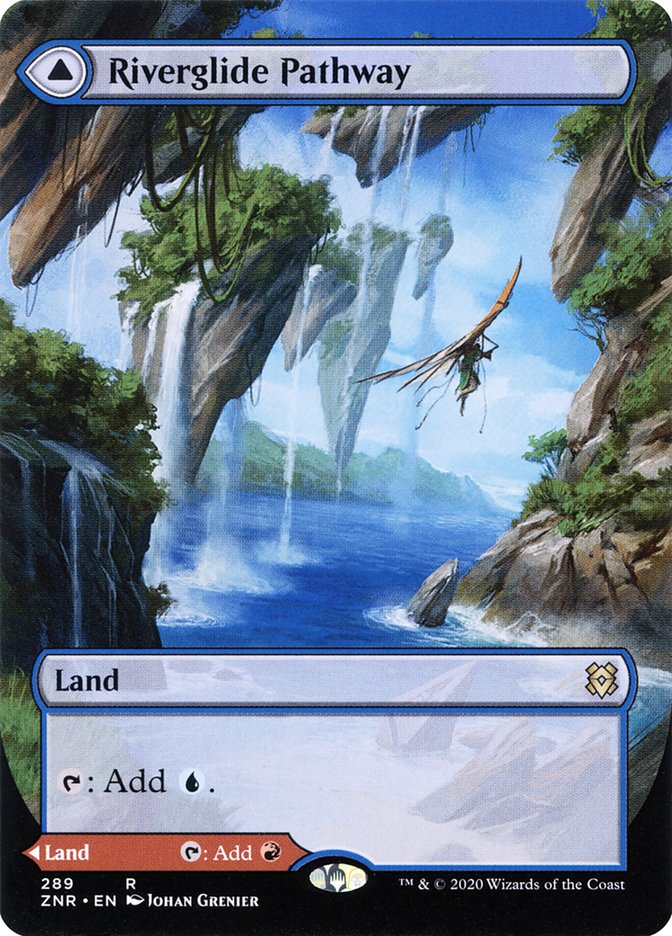 Riverglide Pathway // Lavaglide Pathway (Borderless Alternate Art) [Zendikar Rising] | Silver Goblin