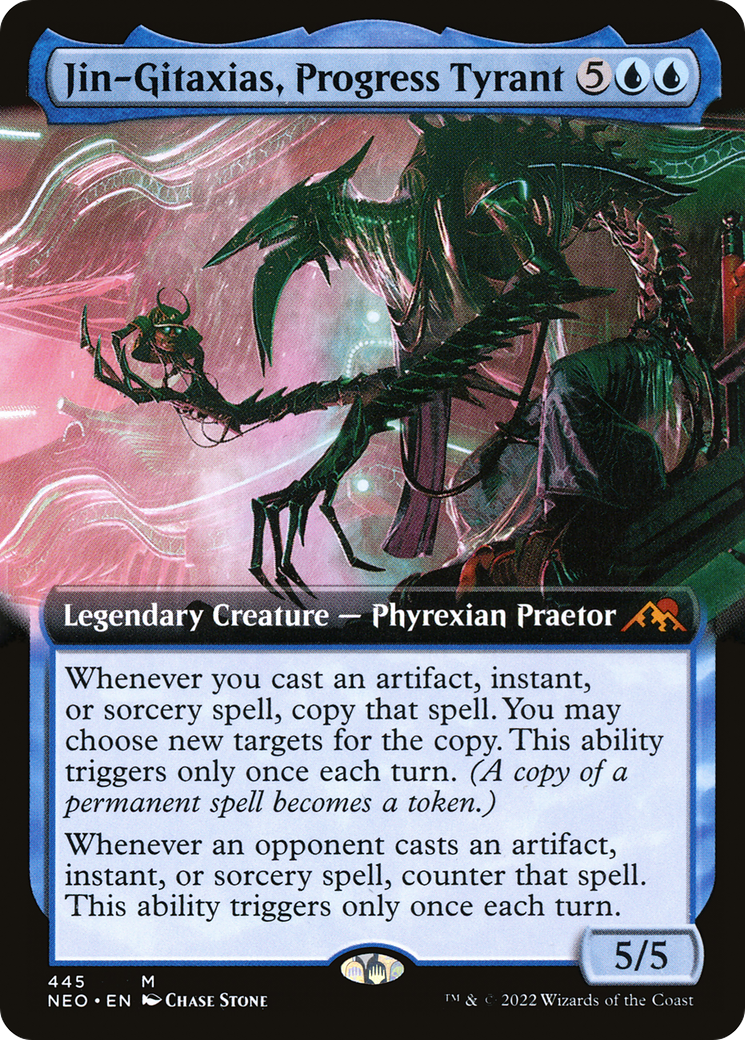 Jin-Gitaxias, Progress Tyrant (Extended Art) [Kamigawa: Neon Dynasty] Foil