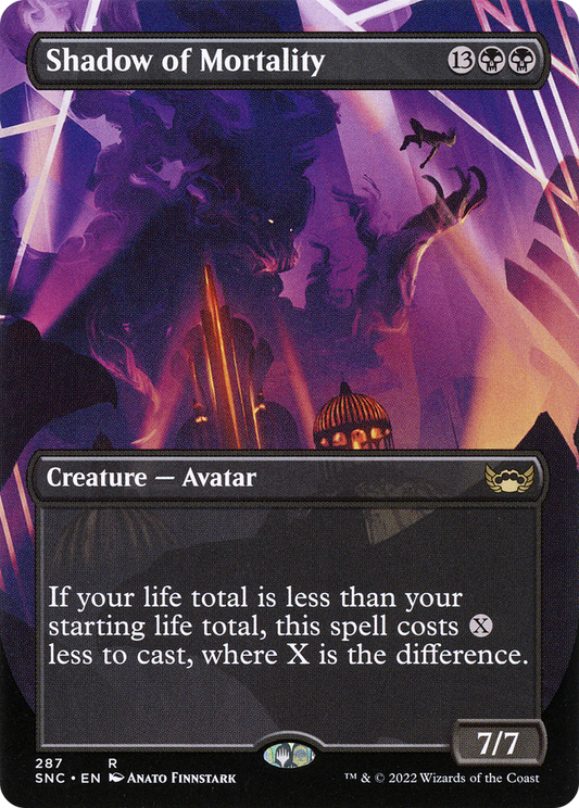 Shadow of Mortality (Borderless Alternate Art) [Streets of New Capenna] Foil