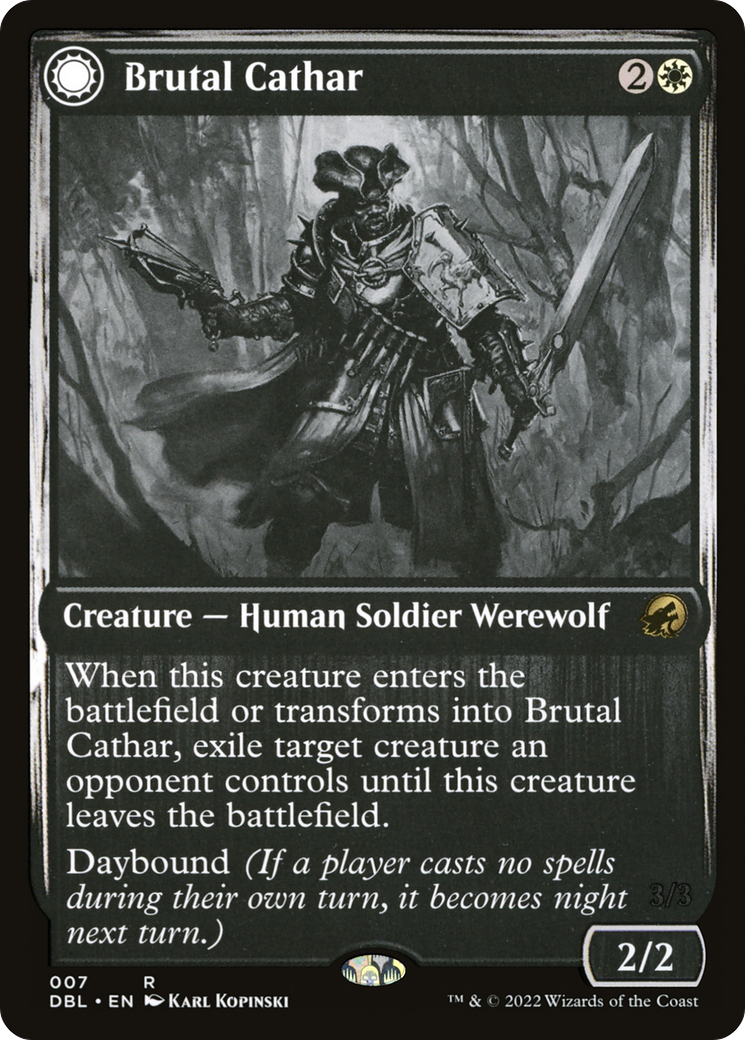 Brutal Cathar // Moonrage Brute [Innistrad: Double Feature]