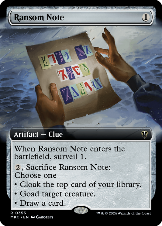 Ransom Note: (Extended Art) (355)