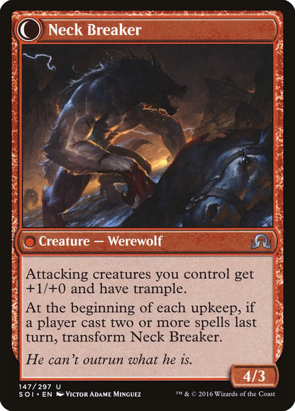 Breakneck Rider // Neck Breaker [Shadows over Innistrad] Foil
