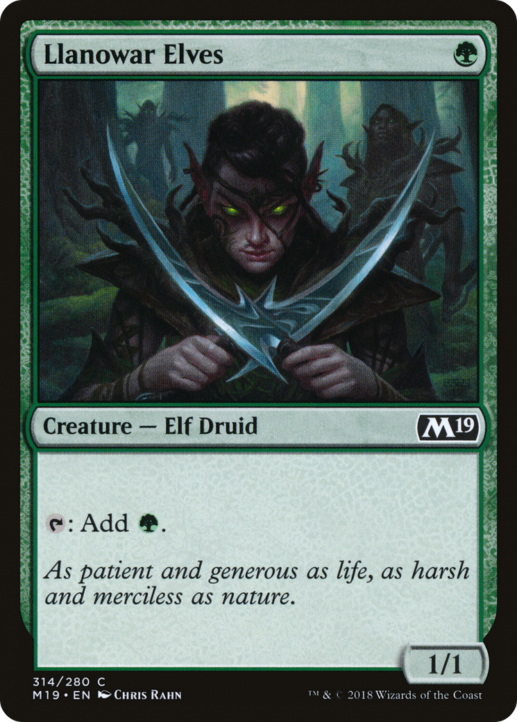 Llanowar Elves [Core Set 2019] | Silver Goblin