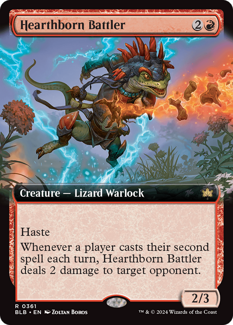 Hearthborn Battler (Extended Art) [Bloomburrow] Foil