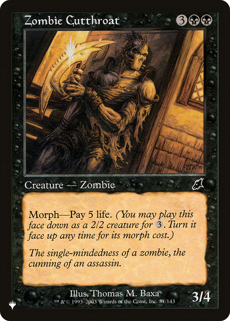 Zombie Cutthroat [The List Reprints] | Silver Goblin