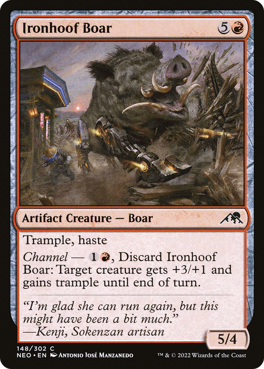 Ironhoof Boar [Kamigawa: Neon Dynasty] Foil