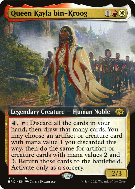 Queen Kayla bin-Kroog (Extended Art) [The Brothers' War] Foil